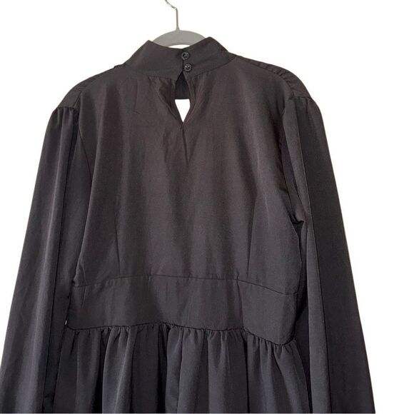 Women's Long Sleeve High Neck Open Bust Dress Size XL - Picture 7 of 8